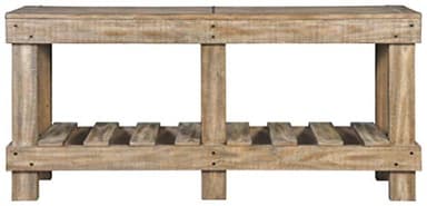 Signature Design by Ashley Susandeer Rustic Farmhouse Console Sofa Table, Brown - Image 5