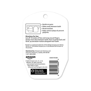 Amazon Basics Extra Comfort Mint Dental Floss, 40 m (Pack of 6) - Image 2