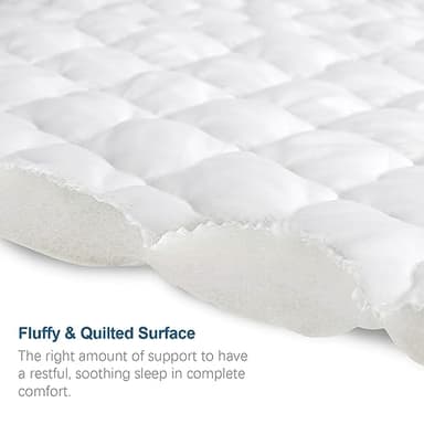 2 Pack Queen Mattres Protector Pad Waterproof Quilted, Soft & Cooling Queen Size Mattress Protector Cover Fitted with Deep Pocket up to 14", (White) - Image 3