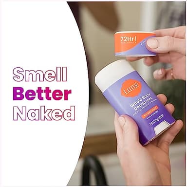 Lume Whole Body Deodorant - Smooth Solid Stick - 72 Hour Odor Control - Aluminum Free, Baking Soda Free and Skin Safe - 2.6 Ounce (Pack of 2) (Soft Powder) - Image 7