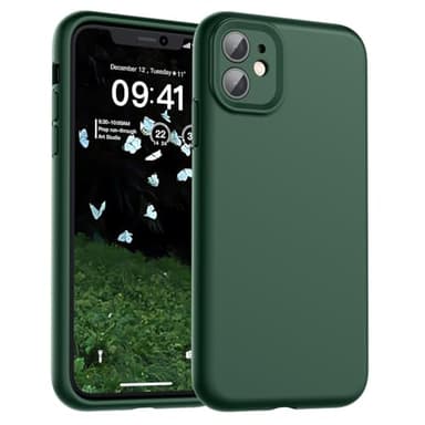 SUPFINE Designed for iPhone 11 Case,Premium Liquid Silicone with [Soft Anti-Scratch Microfiber Lining][Upgraded Camera Protection] Slim Shockproof Phone Case for Men Women Girls,Acacia Green - Image 1