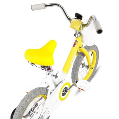 JOYSTAR 16 Inch Kids Bike Vintage Girls Bikes with Training Wheels & Basket, Retro Kids Bicycle for Girls Toddler Ages 4-7 Years, Yellow - Image 8