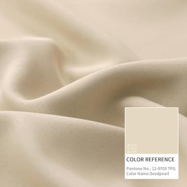 BGment Blackout Curtains 40 Inch Length for Cafe - 38 x 40 Inch Short Window Curtains Rod Pocket and Back Tab Thermal Insulated Room Darkening Curtains for Kitchen Bathroom, 2 Panels, Champagne - Image 4