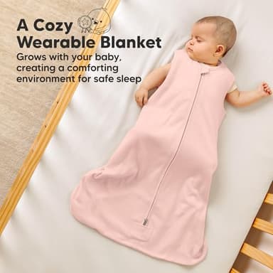2-Pack Baby Sleep Sacks, Zipper Wearable Blanket - 0.5TOG Organic Cotton,Lightweight,Soft Cozy Toddler Sleeping Sack 6-12 months,Easy to Wear Large Newborn Transition Swaddles Sleepsacks (Butterflies) - Image 5