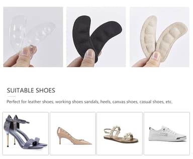 GQTJP Metatarsal Pads, Ball of Foot Cushions for Heels,Non Slip Foot Pads to Relief Pain All Day,Toe Pads Shoe Gummies for Heels, Heel Pads for Stop Feet from Sliding Forward (Mix - 3 Pairs) - Image 3