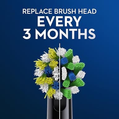 Oral-B CrossAction Electric Toothbrush Replacement Brush Heads, Black, 4 Count + 1 Sensitive White - Image 5