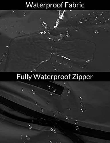 baleaf Men's Rain Jacket Waterproof Windbreaker Running Cycling Golf Hiking Gear Hood Lightweight Reflective Packable Black 3XL - Image 5