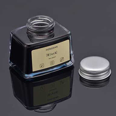 Asvine Hongdian Fountain Pen Bottled Ink Black, 60ml Fountain Pen Bottled Ink, Non Carbon - Image 4