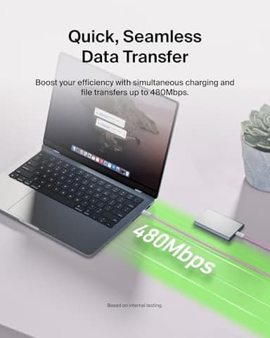 Belkin USB C to USB C Cable 2-Pack, 6.6ft, 60W - Type C Charger, iPhone Charger Cord, Soft, Braided, Flexible for iPhone 16, Galaxy S25, Pixel 9, Airpods, iPad Pro & More, Travel Essentials - Pink - Image 6