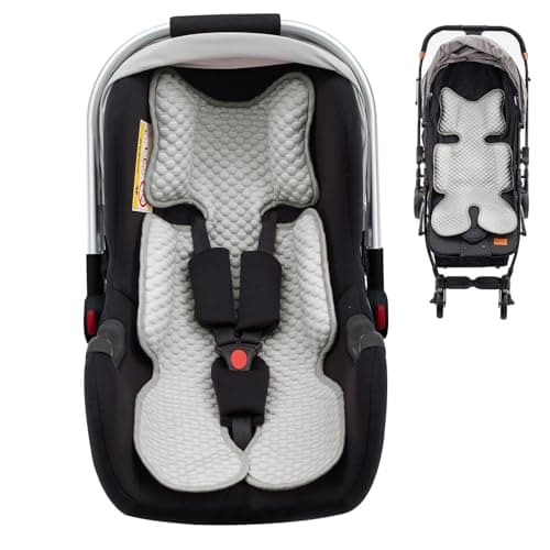 Kaseeous Car Seat Cooling Pad for Baby, Mink Dot Car Seat Cooler Mat for Girls Boys, Stroller Cooling Pad with 3D Breathable Mesh, Multifunctional Infant Carseat Cooling Insert Liner for Summer - Image 1