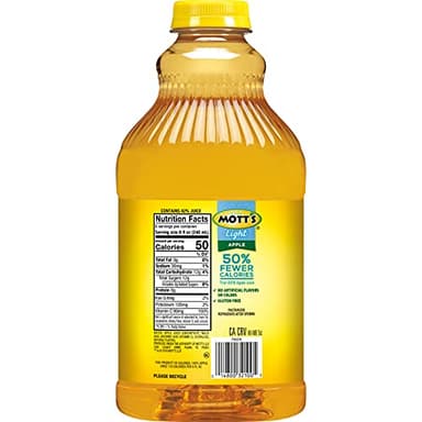 Mott's Apple Light Juice Drink, 64 Fl Oz Bottle (Pack Of 8), 42% Fruit Juice With 50% Fewer Calories Than 100% Apple Juice, Excellent Source Of Vitamin C - Image 2