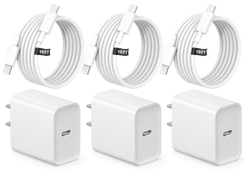 iPhone 17 16 15 Fast Charging 10FT Long USB C Charger Type C Charger 3 Pack Fast Charger USB C for iPhone 17/17 Plus/17 Pro/17 Pro Max/16/16 Plus/16 Pro/16 Pro Max/15/15 Pro Max,iPad Pro,Samsung - Image 1