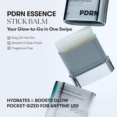 VT COSMETICS PDRN Essence Stick Balm, PDRN Collagen Multi Wrinkle Stick, All-in-One Eye & Neck Treatment, Glow Makeup Base & Face Treatment Balm, Plumping, Fine Lines (0.33 oz.) - Image 2