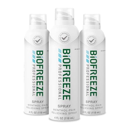 Biofreeze Professional Pain Relief Spray for Knee, Neck, Hip, Joint, Shoulder, & Simple Backache, Arthritis Pain Reliever, Sore Muscle Relief, Colorless Menthol Spray 4 Fl Oz (Pack of 3) - Image 1