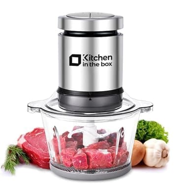 Kitchen in the box Mini Food Processors,400W Powerful Mini Meat Grinder & Food Chopper,Electric Vegetable Chopper with One 3 Cup Bowl & S Blades for Meat/Fish/Vegetable/Baby Food,3cup(1bowl) - Image 1