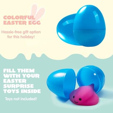 JOYIN 200PCS Easter Eggs, Empty 2.3" 194PCS Colorful with 6PCS Golden Eggs Bulk Plastic Fillable for Easter Hunt Party Favor Basket Stuffers Filler Classroom Prize Supplies Decor - Image 3