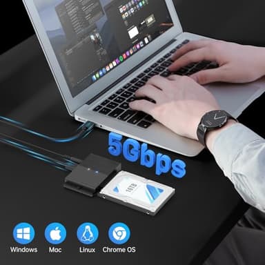 FIDECO USB 3.0 to SATA or IDE Adapter, Hard Drive Adapter Cable Universal for 2.5/3.5 inch SATA HDD/SSD & IDE HDD with 12V Power Adapter - Image 2