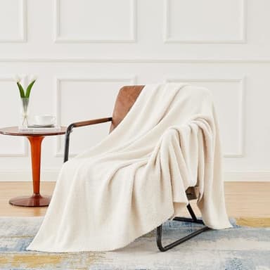 CYMULA Kids Blanket for Boys Girls 30x40 inches, Soft Cozy Fuzzy Swaddle Throw Blanket for Crib Stroller, White - Image 4