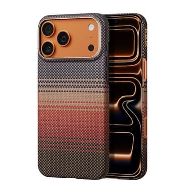 pitaka for iPhone 17 Pro Case 6.3" with Camera Control Button, Compatible with MagSafe, Ultra-Slim Case with Caseless Touch Feeling, 1500D Aramid Fiber Woven, Sunset - Image 1