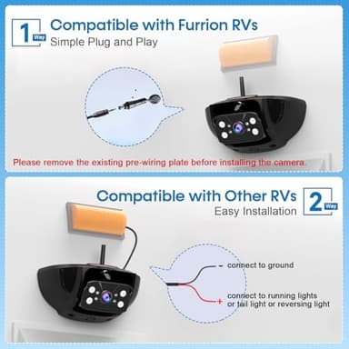 7-Inch Wireless Backup Camera for RV Trailer - HD 1080P Monitor, Night Vision, IP69 Waterproof, Easy Installation Compatible with Furrion, 4-Channel Support by WZBB - Image 2