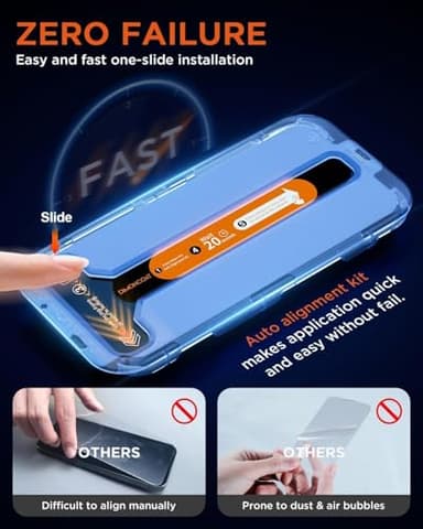 DIMONCOAT 4-PACK TOP 9H+ Glass for iPhone 14 Pro Privacy Screen Protector [Auto Alignment Kit] [10X Military Protection] UNBREAK Tempered Glass Film for iPhone 14 Pro 6.1 inch [Case Friendly] - Image 2