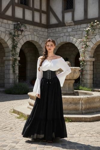 GRACE KARIN Ladies Medieval Stretchy Cinch Belt Vintage Waistband(L,Black) - Image 7
