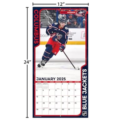 TURNER SPORTS Columbus Blue Jackets 2025 12x12 Team Wall Calendar (25998011938) - Image 6