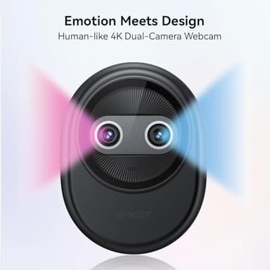 EMEET Piko 4K Webcam for Streaming, World's 1st Dual-Camera AI-Powered 4K Web Cam w/AI Autofocus, 3 Mics Array&3 Sound Modes, USB Webcam with Tripod, Great for Streaming/Gifts, Switch 2 Camera Support - Image 7