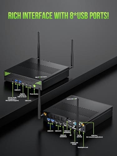 GMKtec Mini PC Workstation, Intel Core i9 13900HK(14C/20T) up to 5.4GHz, Mini Computer 32GB DDR5 RAM 1TB SSD, 8X USB Ports/COM/HDMI/DP Office Business - Image 4