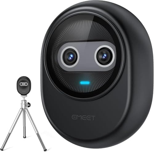 EMEET Piko 4K Webcam for Streaming, World's 1st Dual-Camera AI-Powered 4K Web Cam w/AI Autofocus, 3 Mics Array&3 Sound Modes, USB Webcam with Tripod, Great for Streaming/Gifts, Switch 2 Camera Support - Image 1