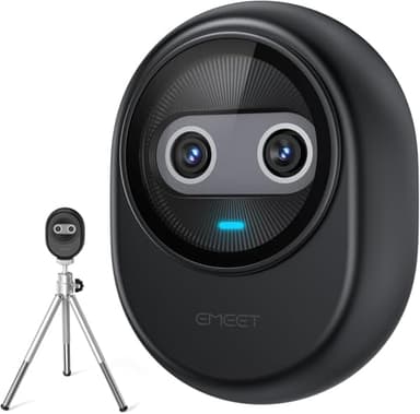 EMEET Piko 4K Webcam for Streaming, World's 1st Dual-Camera AI-Powered 4K Web Cam w/AI Autofocus, 3 Mics Array&3 Sound Modes, USB Webcam with Tripod, Great for Streaming/Gifts, Switch 2 Camera Support - Image 1