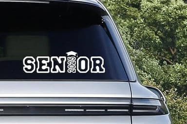 Senior 2025 White Vinyl Decal - 3x11 Inch, Adhesive Sticker for Cars, Laptops, and More - Image 6