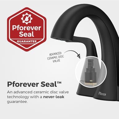 Pfister Willa Bathroom Sink Faucet, 4-Inch Centerset, 2-Handle, 3-Hole, NSF Certified, Spot Defense Matte Black Finish, LF048MALSDB - Image 6
