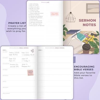 Clever Fox Bible Study Journal – Church Notes Notebook – Note Taking & Journaling Kit – Faith Based Religious Gifts & Accessories (Lavender) - Image 6