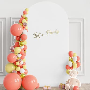 Wokceer 7.2 FT Wedding Arch Backdrop Stand and White Arch Cover, Metal Arch Stand with Arch Stand Cover for Birthday Party Wedding Ceremony Bridal Baby Shower Event Decor - Image 7