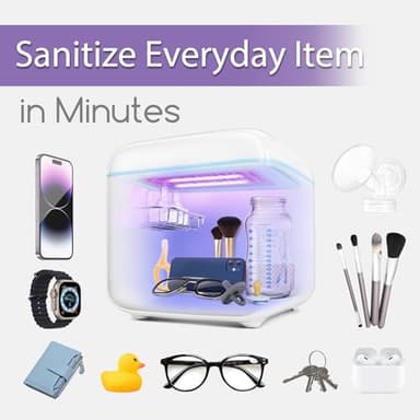 Papablic 4-in-1 UV Light Sanitizer | UV-Clean Sanitizing and Dryer Pro | UV Sanitizer Box with Dual UV-C Lamps for Babies & Whole Family | Large Capacity | Touch Control - Image 5