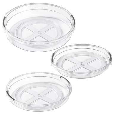 LAMU 3 Pack Lazy Susan Organizer Turntable for Cabinet, Rotating Condiment Organizer for Kitchen Pantry Organizers and Storage, Table Top, Fridge, Countertop, Spice Organization, 9.25'' 10.6'' 12'' - Image 9