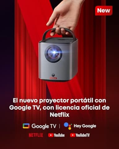 NEBULA Mars 3 Air GTV Projector - Netflix Officially Licensed, 400 ANSI-Lumen Brightness, Native 1080P, Dolby Digital Sound,150-Inch Picture, Built-In Battery for 2.5 Hours of Playtime Anywhere. - Image 2