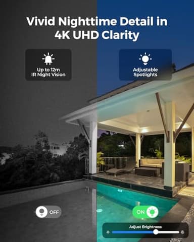 Reolink 4K Security Camera System with PT Auto-Tracking, 355°Pan 50°Tilt, 4K PoE Cameras Home Surveillance Wired Outdoor, Smart AI Detection, Spotlights & 2-Way Talk, 8CH NVR 2TB HDD, RLK8-800PT4 - Image 3