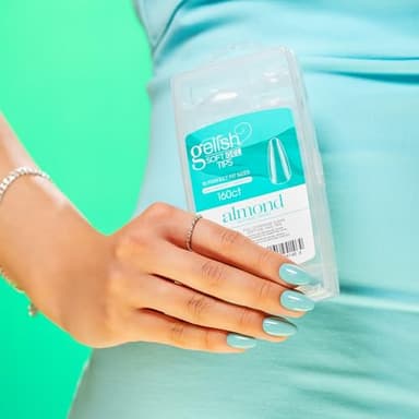 Gelish Soft Gel™ Tips – Professional Quality Press on Nails Extension for Strong, Long-Lasting Manicures – Easy Application, Natural Look, Pre-shaped False Nail (Short Almond, 160 Count) - Image 2