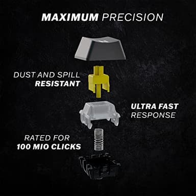 HK Gaming GK61 Mechanical Gaming Keyboard 60 Percent | 61 RGB Rainbow LED Backlit Programmable Keys | USB Wired | for Mac and Windows PC | Hotswap Gateron Optical Brown Switches | Blue - Image 4