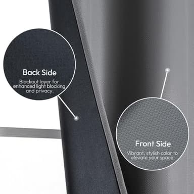 NANPIPER 100% Blackout Curtains for Bedroom 84 Inch Length 2 Panels Set, Solid Thermal Insulated Energy Saving Window Treatment Curtains Grommet Top Drapes, W42 x L84 Inches, Charcoal Gray - Image 5