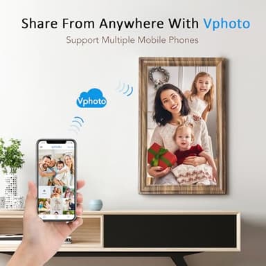 16 Inch Large Digital Picture Frame, Canupdog Digital Photo Frame with 32GB Storage Wall Mountable, Auto-Rotate, Motion Sensor Share Photo Video via App - Image 4