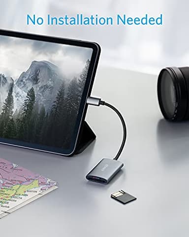 Anker USB-C SD 4.0 Card Reader, PowerExpand+ 2-in-1 Memory Card Reader, for SDXC, SDHC, MicroSD, MMC, RS-MMC, Micro SDXC, Micro SDHC, UHS-II, and UHS-I - Image 5