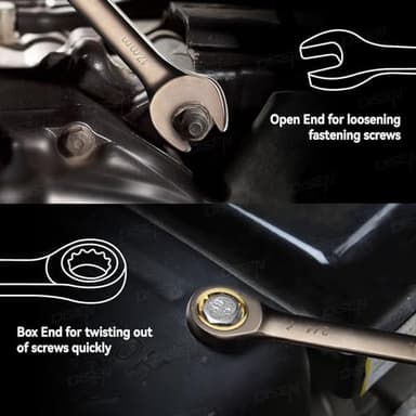 DISEN 14PCS 90-Tooth SEA&Metric Ratchet Wrench Set,Upgraded Nickel Plating Combination Wrenches Set - Image 2