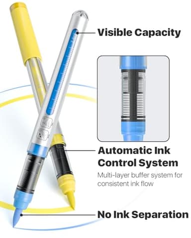 JusArt 36 Colors Acrylic Paint Markers with Canvas Bag, Water-Based Paint Pens with Automatic Ink Control for DIY Halloween Crafts, Waterproof Brush Tip Markers for Pumpkin, Rock, Wood, Fabric, Glass - Image 3