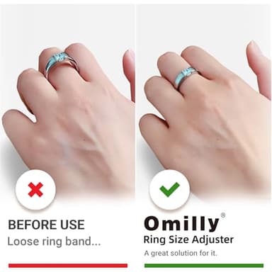 8 Sizes Ring Size Adjuster for Loose Rings - Omilly Invisible Ring Guards and Spacers, Fit Almost Any Ring Size - Ring Resizer for Men and Women Jewelry - Spiral Silicone Tightener Set- 8 Pack - Image 3