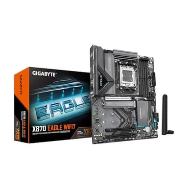 GIGABYTE X870 Eagle WIFI7 AMD AM5 LGA 1718 Motherboard, ATX, DDR5, 4X M.2, PCIe 5.0, USB4, WIFI7, 2.5GbE LAN, EZ-Latch, 5-Year Warranty - Image 1