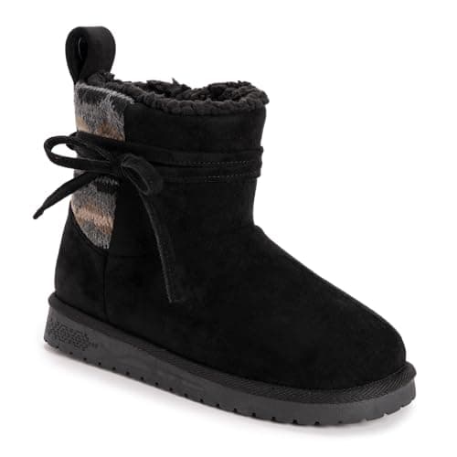 MUK LUKS Women's Teenie Fashion Boot, Black, 6 - Image 1