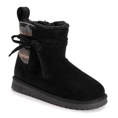 MUK LUKS Women's Teenie Fashion Boot, Black, 6 - Image 1
